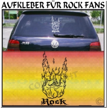 auto aufkleber devil rock hand