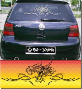 auto aufkleber car sticker drache