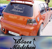 Böses Mädchen Autoaufkleber