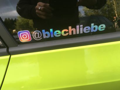 2x Instagram WUNSCHTEXT Auto Aufkleber Sticker 15cm oder 20cm Decal Werbung Name 
