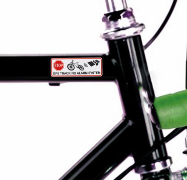 4 x Aufkleber sticker Fahrrad Auto Diebstahlschutz Tracker GPS Alarm System