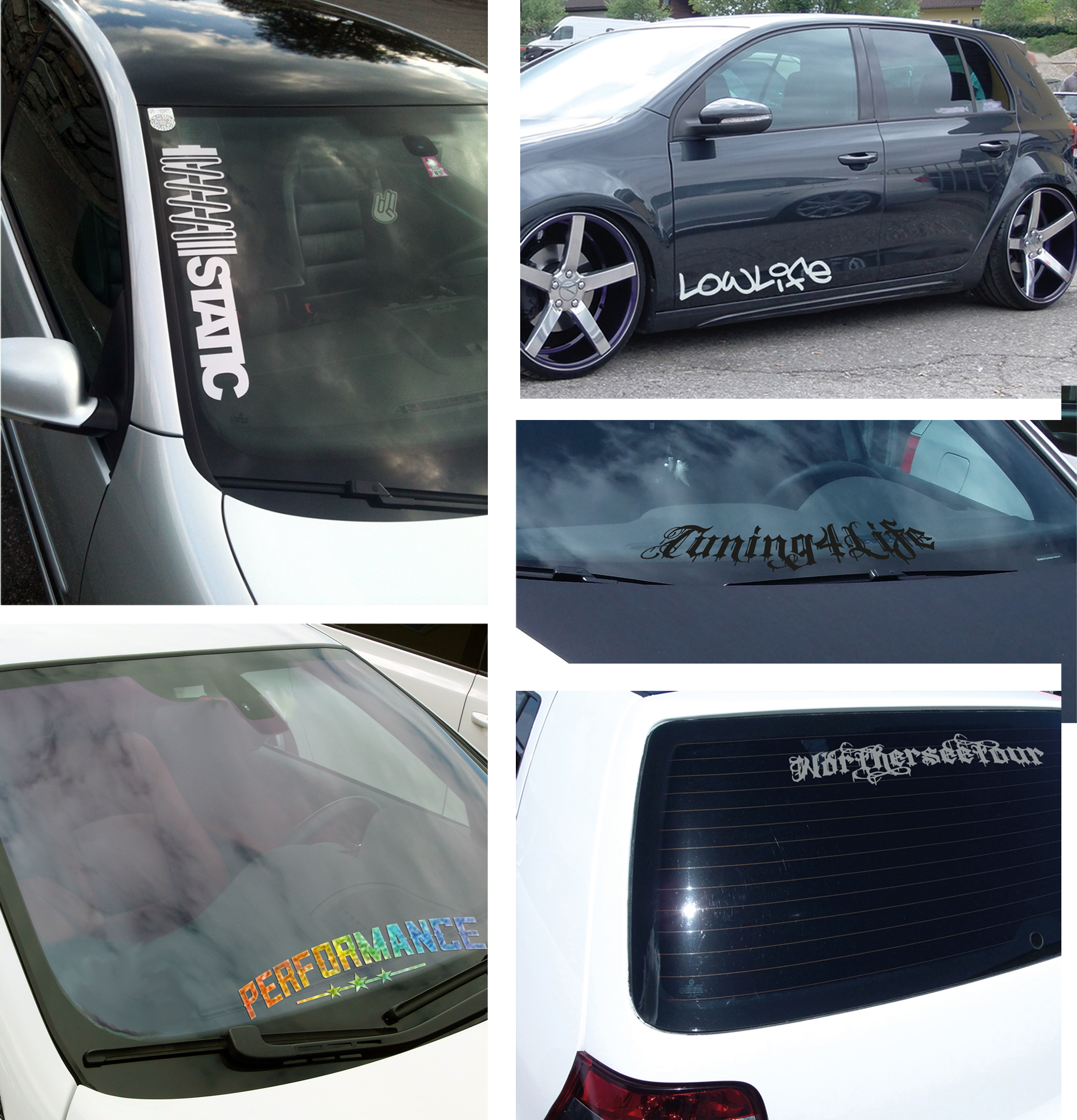 Frontscheibe Aufkleber Frontscheibenaufkleber Tuning Sticker Spruch Low  Designs