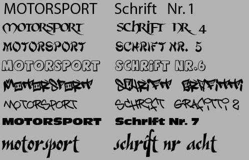 Aufkleber Schriftzug