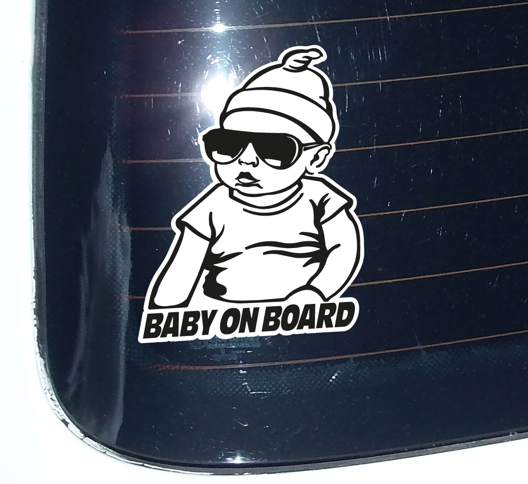 Cooler Babyaufkleber - Baby on Board Heckscheiben-Aufkleber