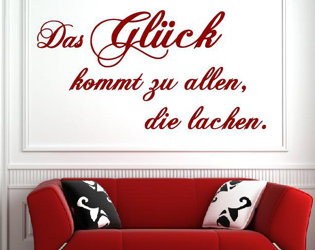 Wandtattoo Wandtattoos zitat glück lachen wandaufkleber