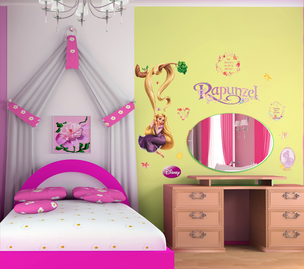 Disney Wandtattoos Kinderzimmer Aufkleber | Rapunzel Wandsticker