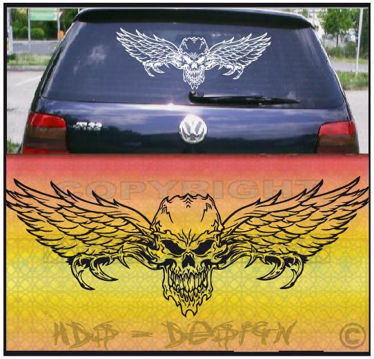 totenkopf skull toten schaedel fun autoaufkleber tuning auto aufkleber