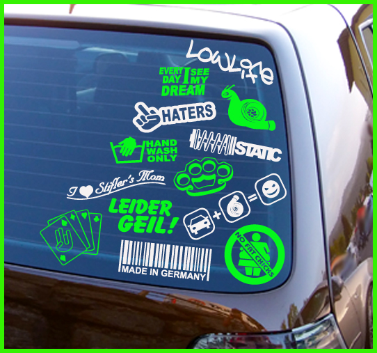 Dub Style Aufkleber Set-Tuning Auto Sticker und Dub Szene Decals