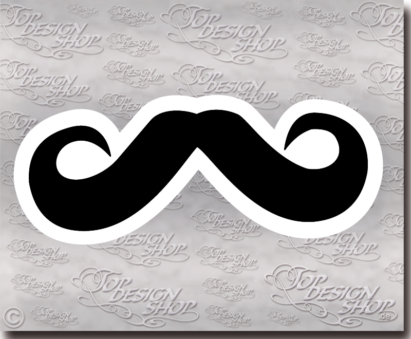 Bart Aufkleber Trendiger Mustache Sticker Schnautzbart fürs Auto