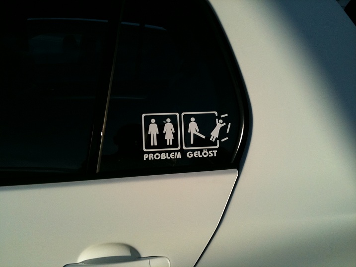 Problem gelöst Aufkleber lustiger Auto fun sticker