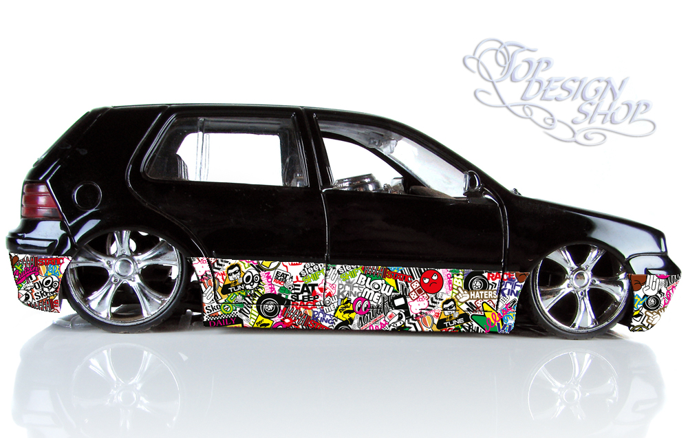 Stickerbomb Folie Auto-Folie Sticker Bomb 3D Car Wrapping