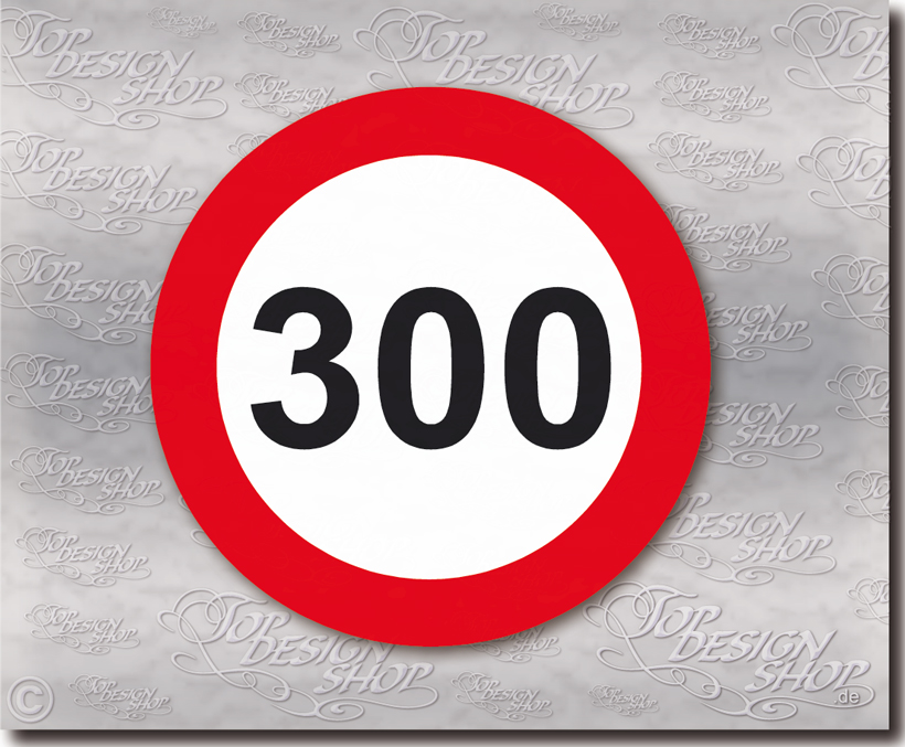 Tempo 30 km/h Geschwindigkeitsbegrenzung Aufkleber Kreis Symbol Ø300mm 