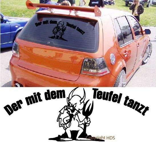 Teufel Aufkleber Teufelchen fun Tuning Autoaufkleber fürs Auto