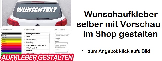 Autoaufkleber Wunschaufkleber Auto Aufkleber Schriftzug Wunschtext