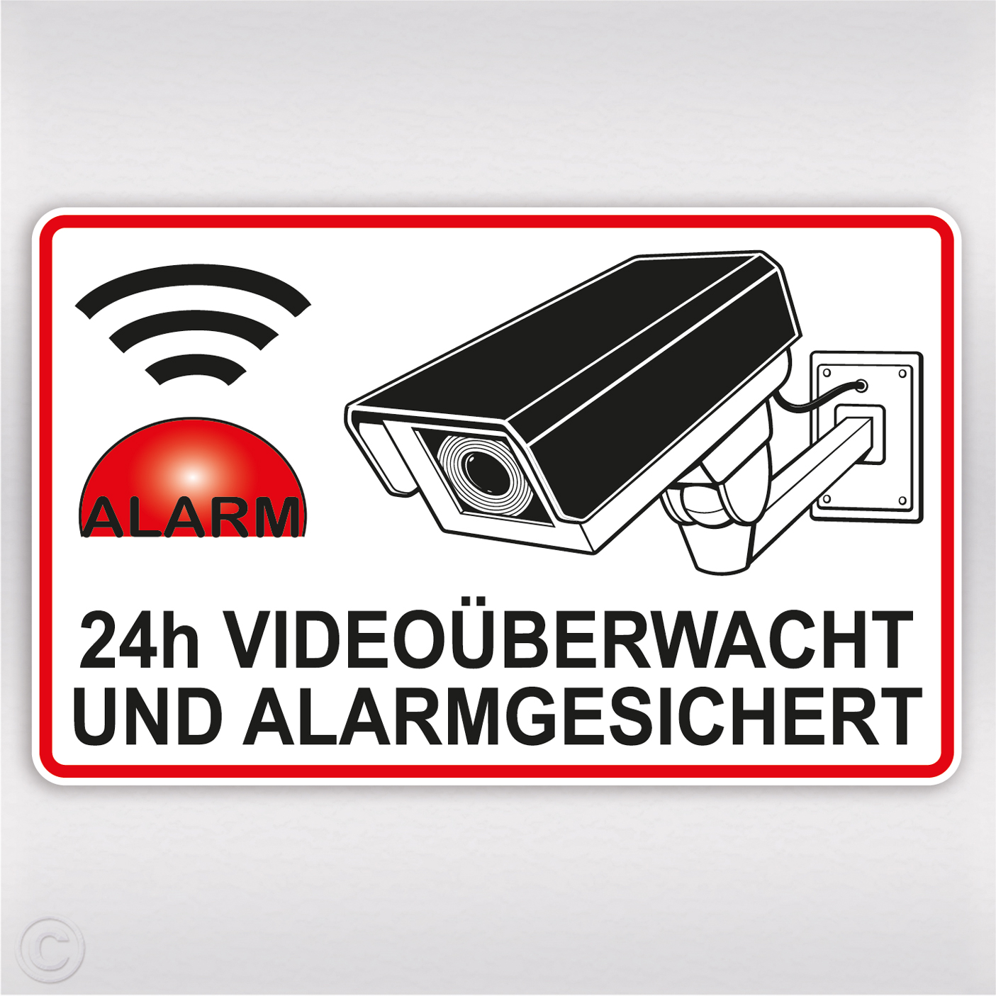 Videoüberwachung Aufkleber Alarmgesichert mit Kamera und ...