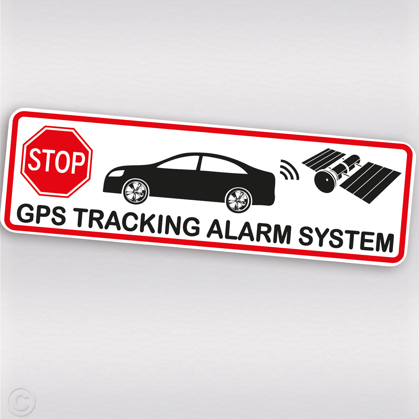 Auto Alarm Aufkleber - alarmgesichert Attrappe sticker mit gps