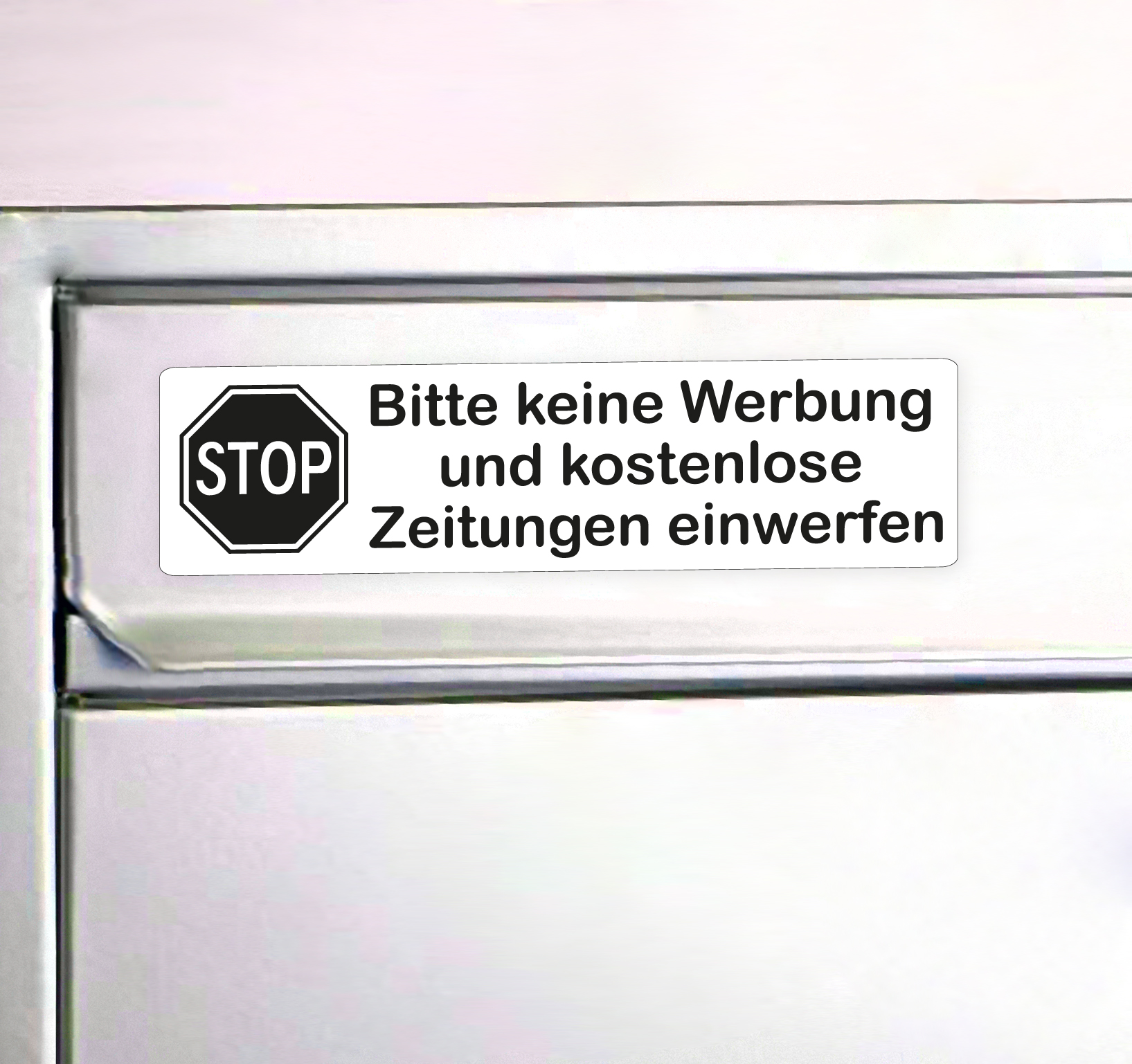 Keine Werbung Aufkleber Mit Stop Schild Design Briefkastenaufkleber