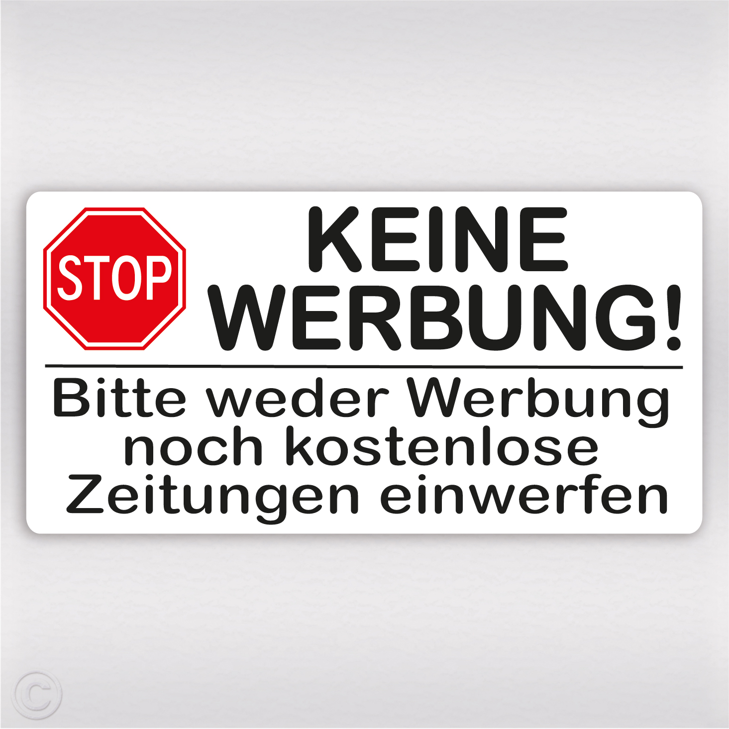 Keine Werbung Stop Schild Aufkleber Bitte Keine Werbung Kleber