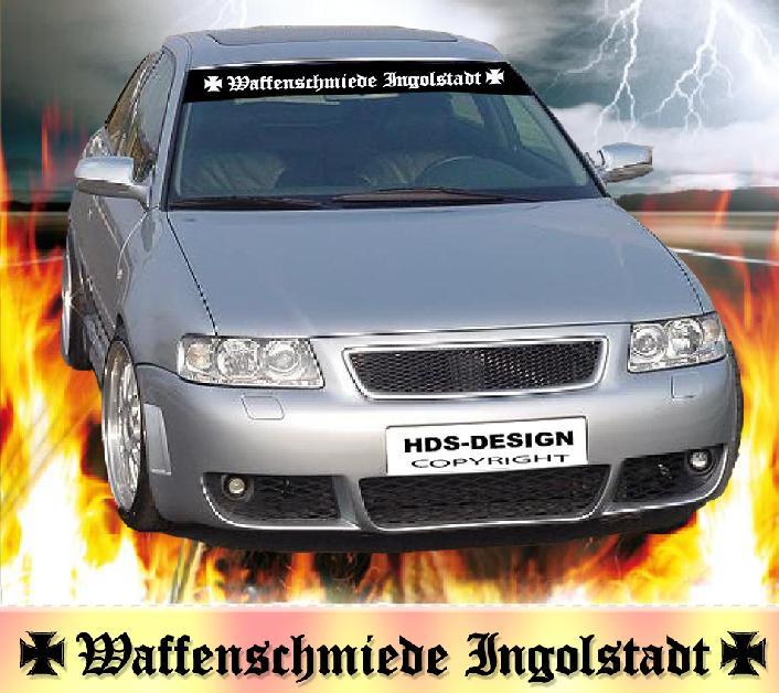 fun tuning auto aufkleber für audi fans fahrer waffenschmiede ingolstadt