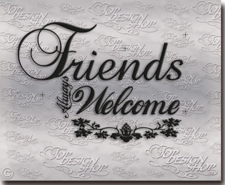 Wandsticker Spruch Willkommen Wandtattoo Freundschafts Spruch