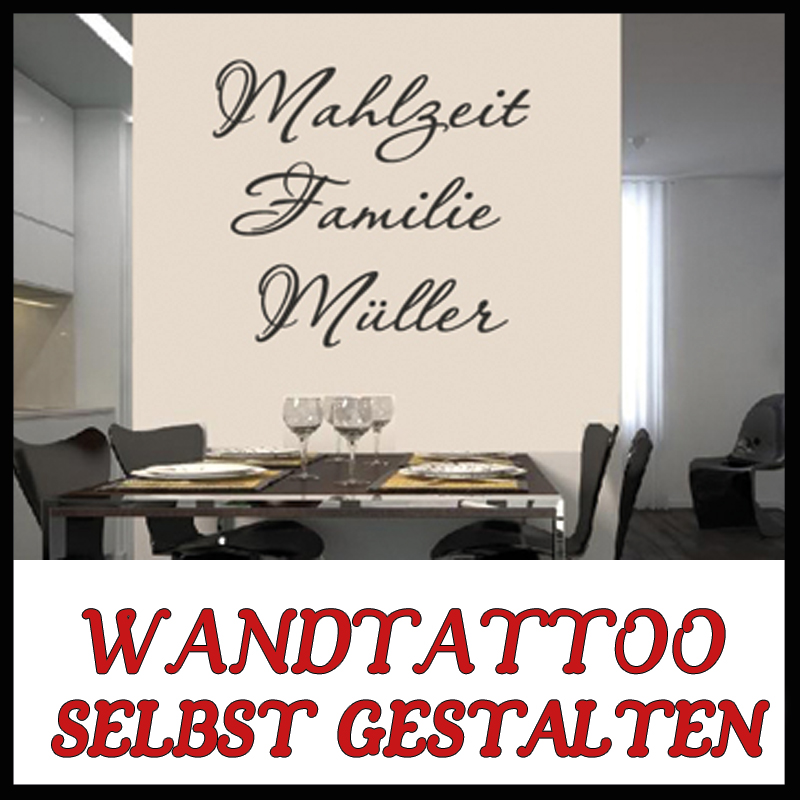 Wandtattoo selber gestalten 🖌 - Wunschtext & Motiv