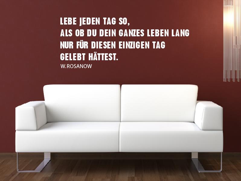Zitat lebe jeden tag Wandtattoo Wandtattoos wandaufkleber