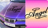 auto aufkleber motorhaube angel