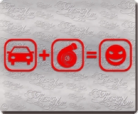 autosticker turbo smiley smilie