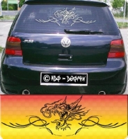 auto aufkleber car sticker drache