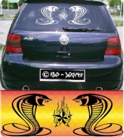 auto aufkleber sticker cobra schlange snake