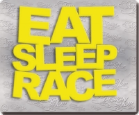 eat sleep race autosticker