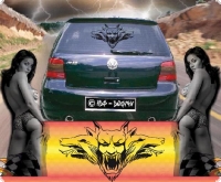 auto aufkleber fantasy wolf mystik