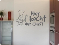 wandtattoo wand aufkleber koch chef kochen kueche  wandtattoos