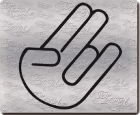 the shocker hand autosticker decal aufkleber