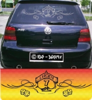 auto aufkleber sticker lucky 7 glck