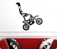 wandtattoo wand aufkleber motorcross freestyle wandtattoos