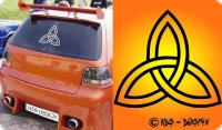 autoaufkleber trinity zeichen