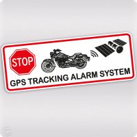 Auto Alarm Aufkleber - alarmgesichert Attrappe sticker mit gps tracking Text