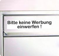 bitte keine werbung aufkleber