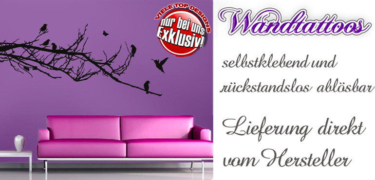 Wandtattoos Wandaufkleber online shop